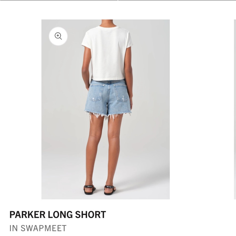 Agolde Parker Long Denim Shorts